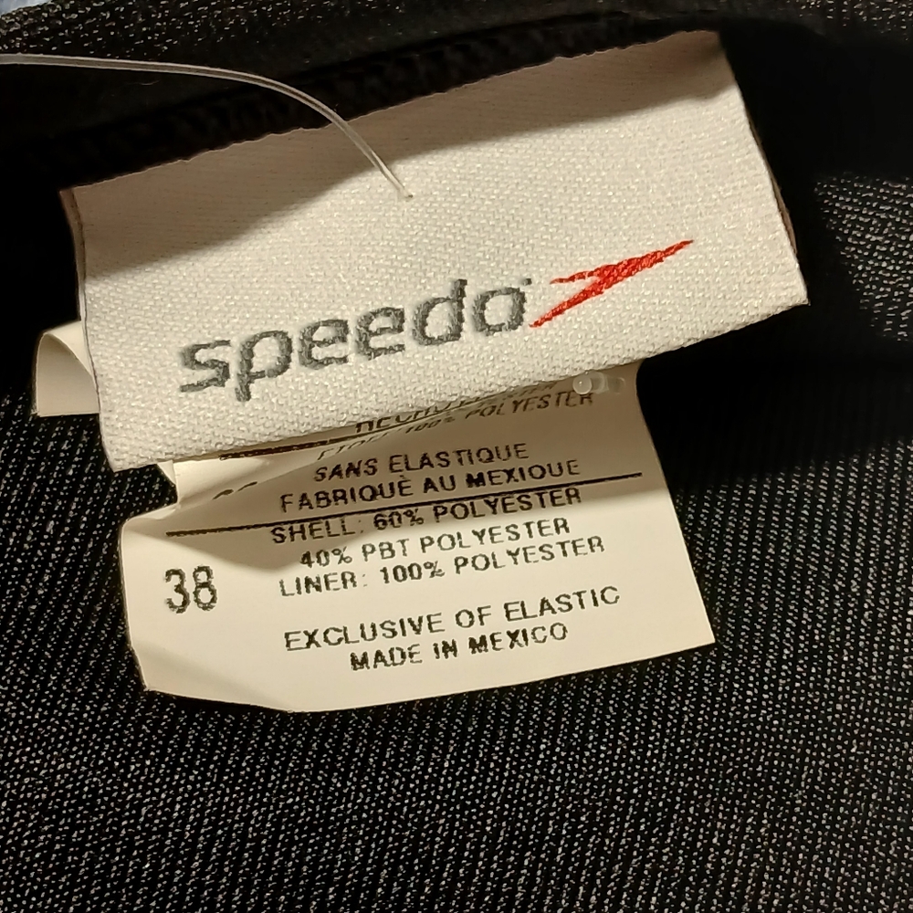 Speedo Men Endurance Swim Brief Splash Spliced Black Swimsuit Pool Vacation 🆕️ - Picture 4 of 4